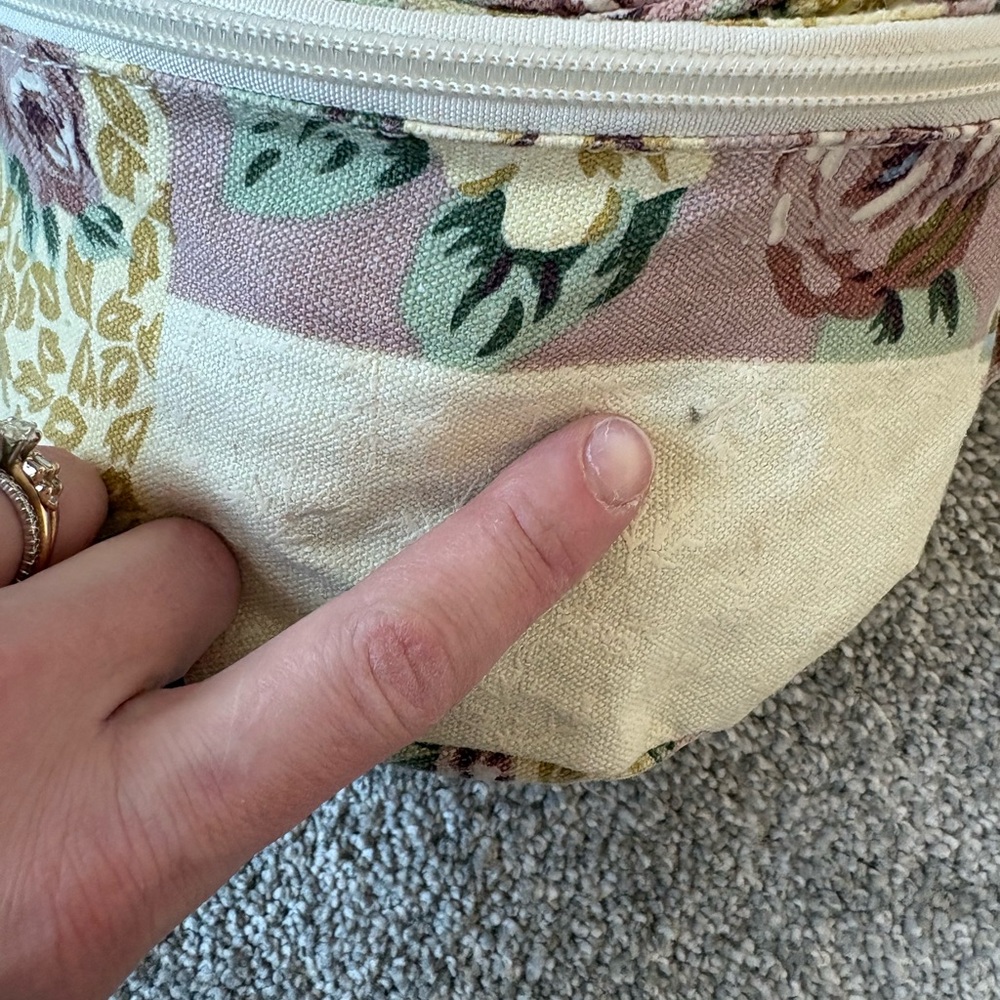 Vtg Retro Floral Patchwork Fanny Pack Pastel Colorful Cottage grandma core - Picture 6 of 8